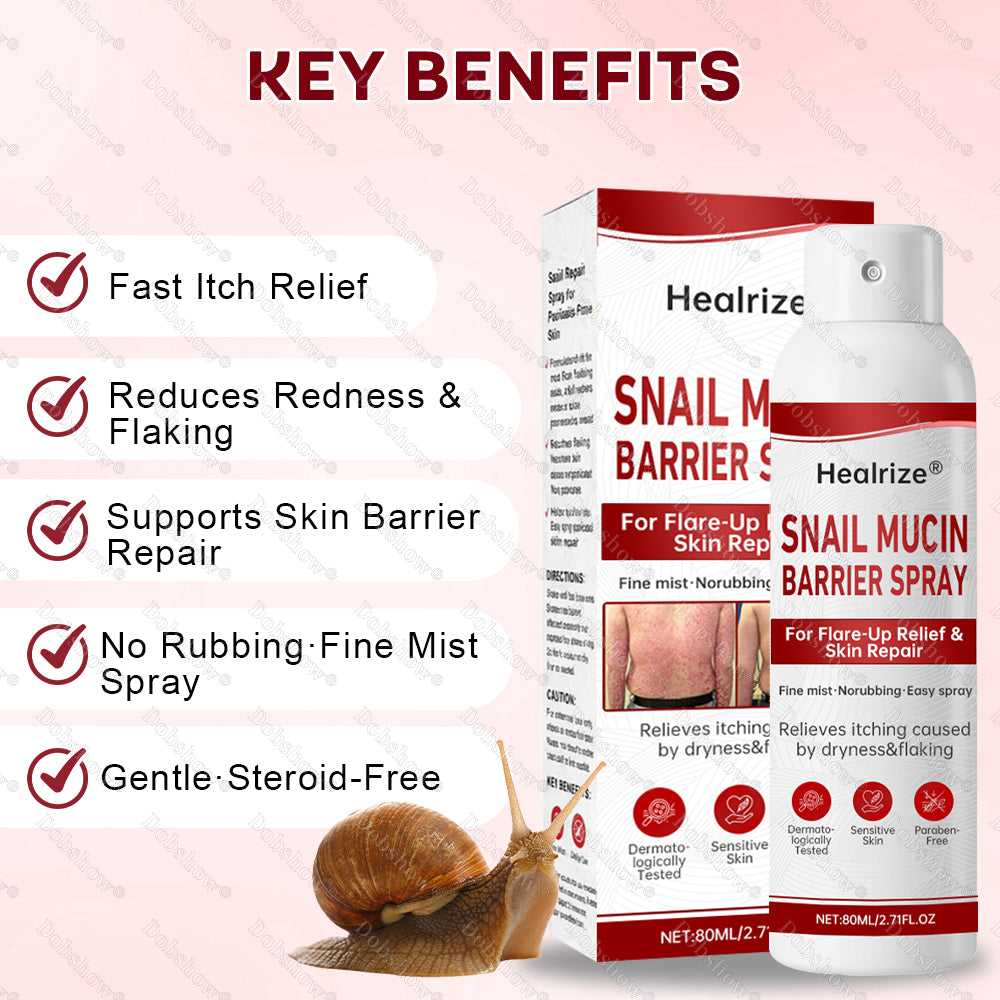 💥March Special Offers| Healrize® Snail Mucin Barrier Spray for Flare-Up Relief & Skin Repair