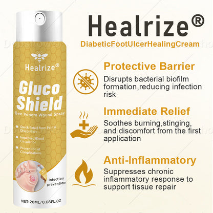 (🔥Last Day Promotion)🔥Healrize®GlucoShield Bee Venom Wound Spray💪