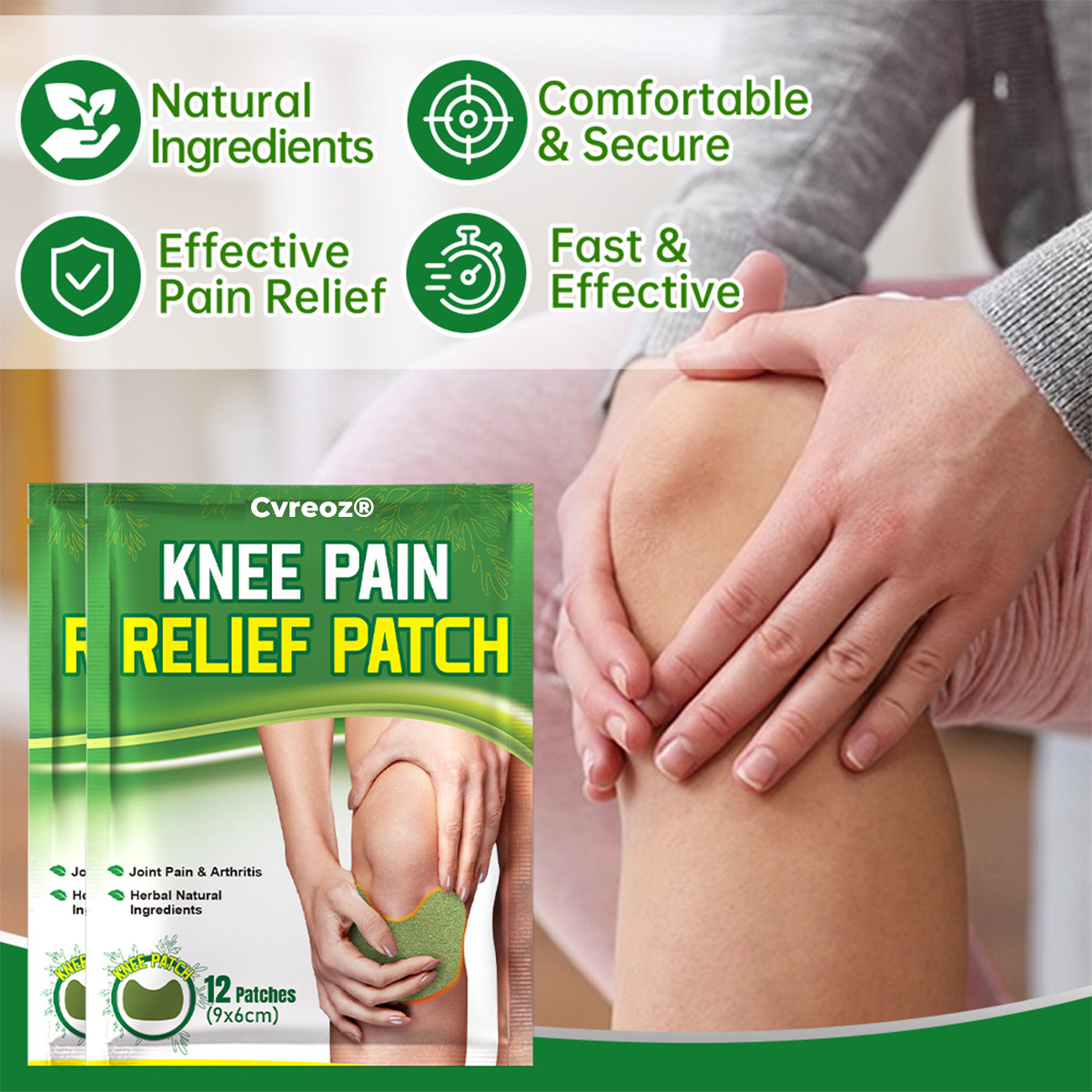Cvreoz® Knee Pain Relief Patch
