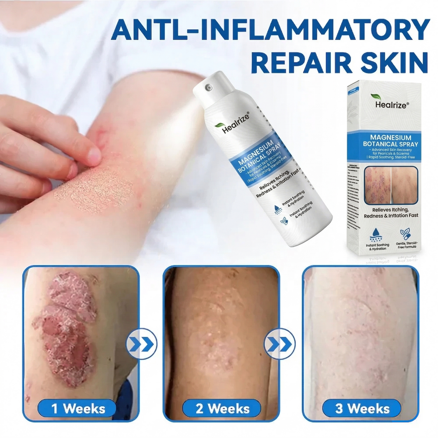 🔥Healrize® Magnesium Botanical Spray – ✅FDA Certified| Advanced Skin Recovery for Psoriasis & Eczema | Rapid Soothing, Steroid-Free
