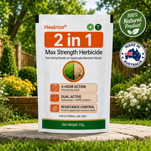 Healrize® 2-𝖎𝖓-1 Max Strength Herbicide: Fast Acting Results on Glyphosate-Resistant Weeds