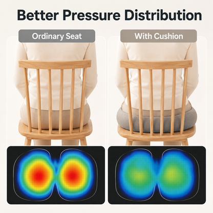 Dobshow® Long Sitting Beautiful Thighs Seat Cushion Office Thickened Version Home Sitting Cushion